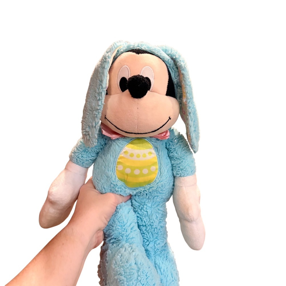 Disney Mickey Mouse Easter Bunny Plush‎ Blue Suit Large 16